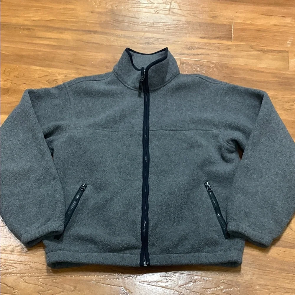 Vintage Eddie Bauer Cozy Gray Full-Zip Fleece Jacket